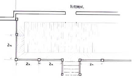 Sketch plan of the newel requirements for the main deck area