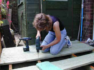 Screwing the deck progresses