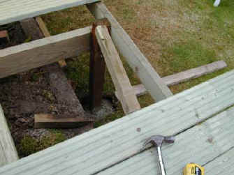 A little additional joisting used here on this section of deck