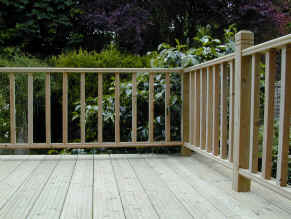 The finished decking project